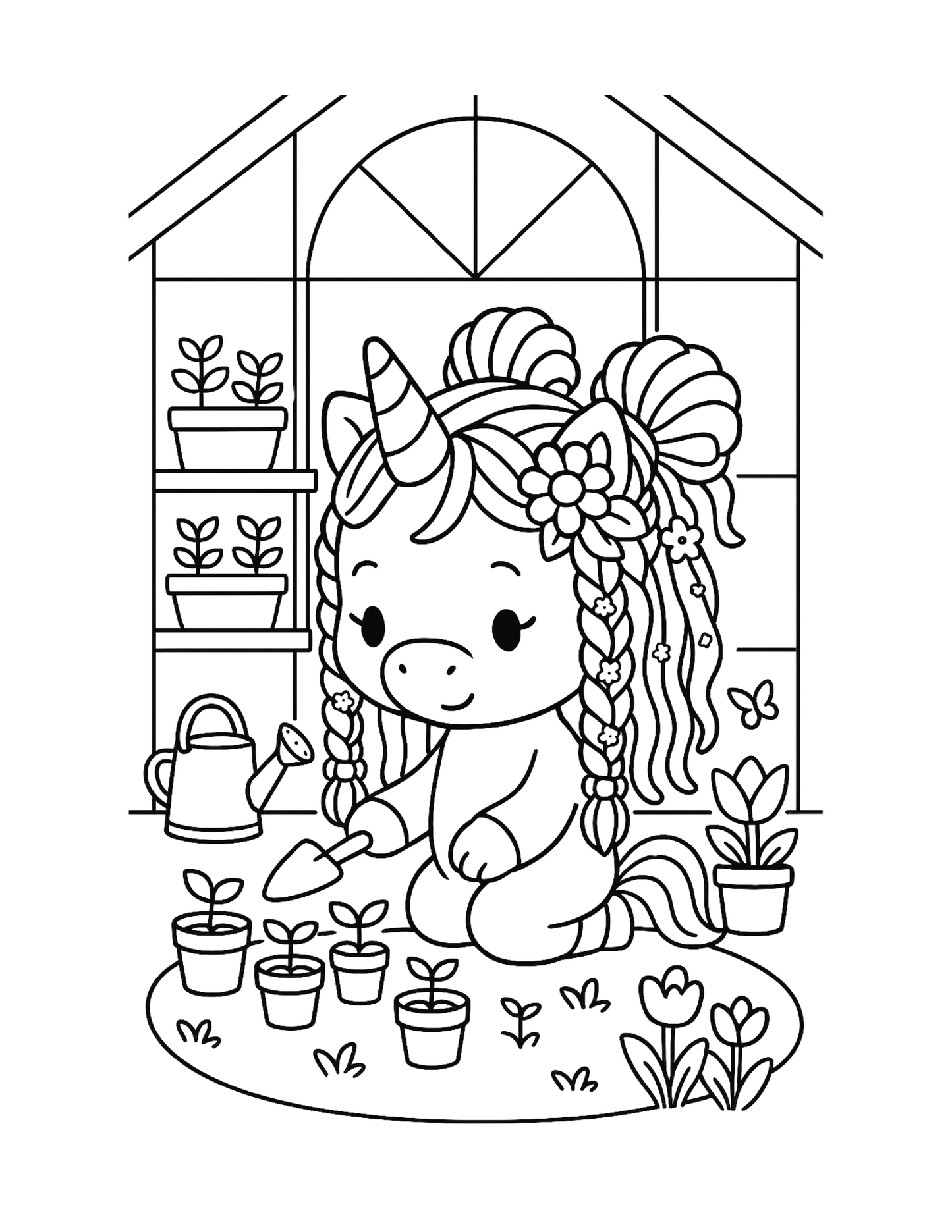Spring Unicorn Coloring Pages Printable Bundle (30 Pages, Ages 4–6)